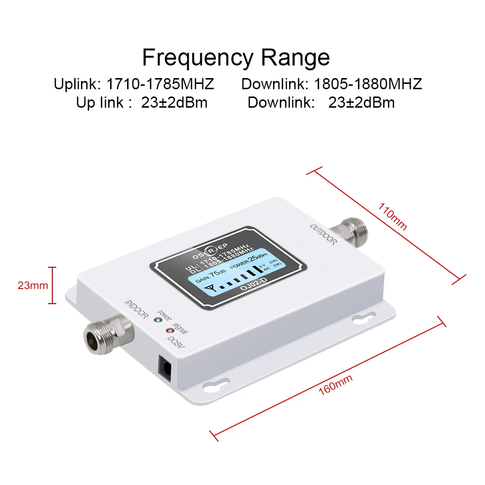 GSM LTE 1800 LCD 70dB Gain 2g 4g повторитель сигнала для сотового телефона DCS 1800MHz мобильный