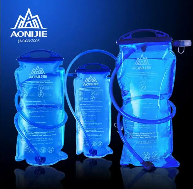 AONIJIE 1L/1.5L/2L/3L PEVA Сумка для воды на открытом воздухе Велоспорт Бег складной спортивный гидратационный пузырь для кемпинга Пешие прогулки альпинизм