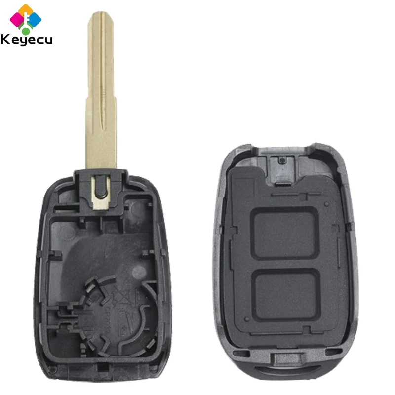 KEYECU Сменный Чехол для дистанционного ключа 2/3 кнопки и лезвие Fob Renault Duster Trafic Clio 4