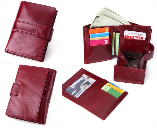 MISFITS wallet men genuine leather coin pocket vintage short wallets male cowhide leather portomonee card holders man Hasp purse -
