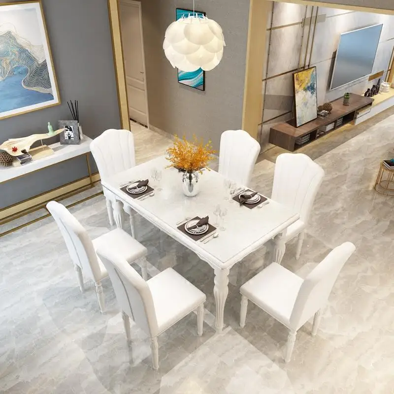 Langer Dinning Sala Marmol Jantar Kitchen De Salle A Manger Moderne Room Redonda Wooden Tablo Comedor Bureau Mesa Dining Table