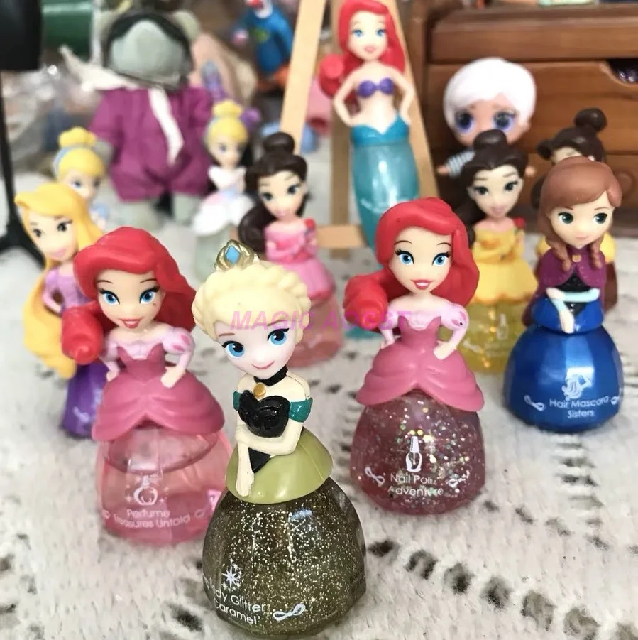 

2Pc/4Pcs Original Candy Taste Princess Anna Mermaid Toy Model Head Can Rotate