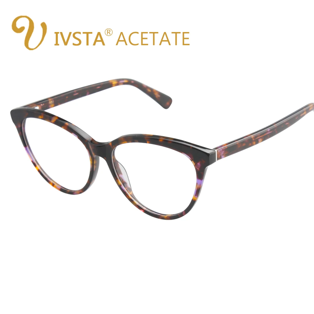 IVSTA очки кошачьи глаза Для женщин Черепаха целлюлозы качество большой стимпанк Tenis оптические очки Деми Цвет бабочка чистый ацетат