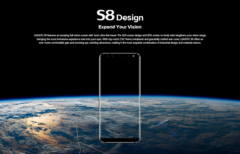 LEAGOO S8 смартфон 5,72 ''HD+ ips 1440*720 экран Android 7,0 MTK6750 Восьмиядерный 3 ГБ+ 32 ГБ четырехъядерный камера отпечаток пальца 4G мобильный телефон