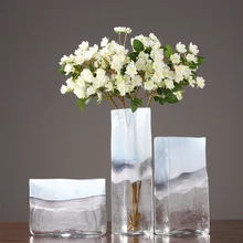 Европейская стеклянная ваза креативный полупрозрачный стеклянный террариум цветочные вазы скандинавские украшения дома свадебные вазы для украшения стола