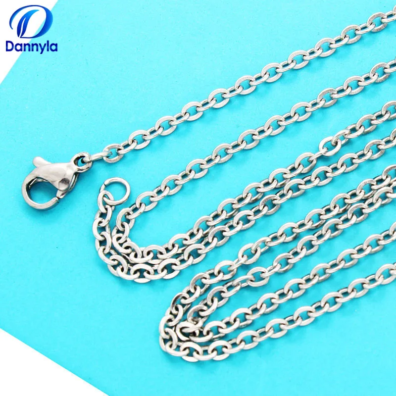 Wholesale 10pcs/lot 2.5mm Width Stainless Steel Diy Chain Necklace