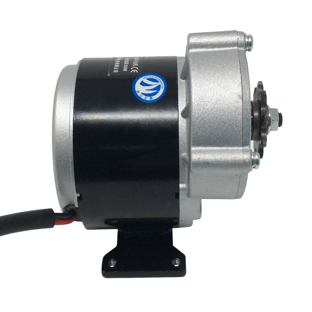MY1016Z3 DC Motor de Scooter 24 V 36 V cepillado Motor de 350 W de 380 rpm con piñón 9 dientes paso 12,7mm para bicicleta eléctrica MY1016Z3 DC Motor de Scooter 24 V 36 V cepillado Motor de 350 W de 380 rpm con piñón 9 dientes paso 12,7mm para bicicleta eléctrica