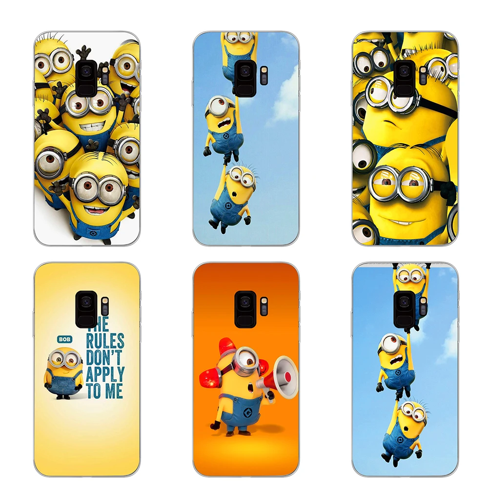 Cute Minions cartoon Phone Case for Samsung Galaxy S10 S10E S8 Plus S6 S7 Edge S9 S10e Plus Cover