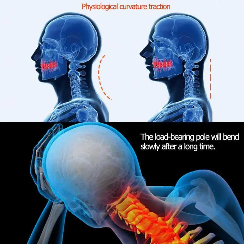 Шейный массажер тяги заполненный воздушный затылочный трактор осанки насос расслабляющий массажер для позвоночника рельеф мышц инструменты для боли