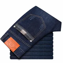 Четыре сезона, стиль, мужские повседневные Высококачественные облегающие брюки, упругие мужские джинсы, модные классические джинсовые облегающие мужские джинсы