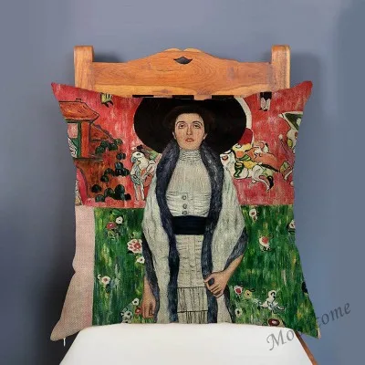 Роскошный Золотой декоративный чехол для подушки с масляной краской, чехол для подушки для дома, коллекция Gustav Klimt, чехол для дивана и стула - Цвет: T29-8