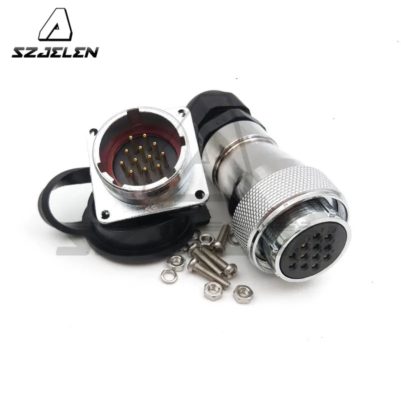 SZJELEN WS28 12 pin электрическая розетка водонепроницаемые и пыленепроницаемые разъемы