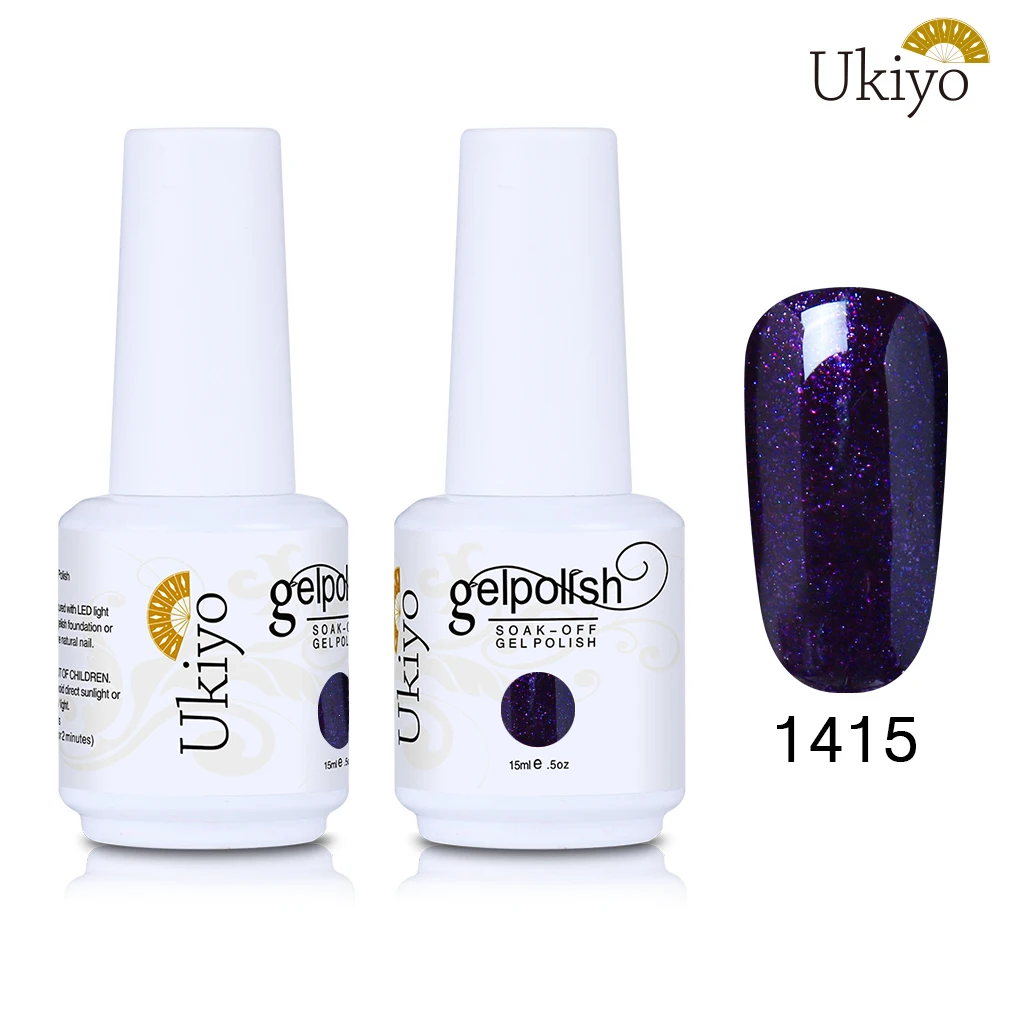 Ukiyo 15 мл Лак для ногтей 170 великолепный цвет Гель-лак для ногтей Vernis полуперманентное верхнее покрытие Базовое покрытие гель-лаки для ногтей Гель-лак - Цвет: 1415