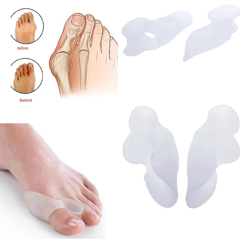 

2X Medical Silicone Gel Foot Pad Valgus Hallux Correction Truck Toe Bone Pain Relief Cushion #63138