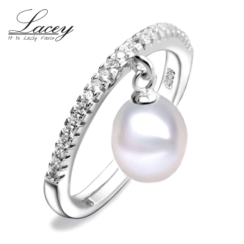 100% přírodní perlové prsteny nastavitelný snubní prsten perla, luxusní 925 stříbrný perlový prsten pro ženy růžový dárek k narozeninám nový arrvial