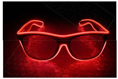 Новые мигающие очки EL Wire светодиодный светящиеся вечерние очки, светильник ing, новинка, подарок, яркий светильник, праздничные вечерние светящиеся солнцезащитные очки