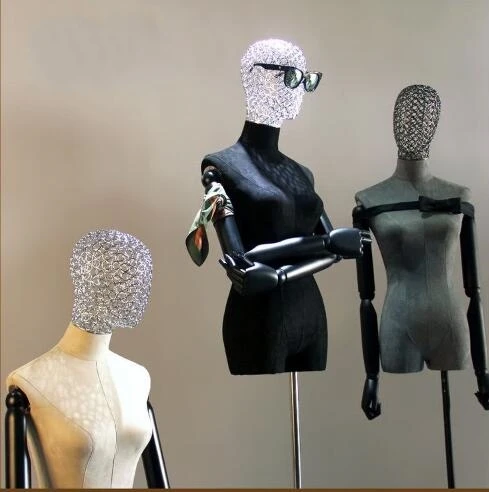 female wooden adjustable mannequins