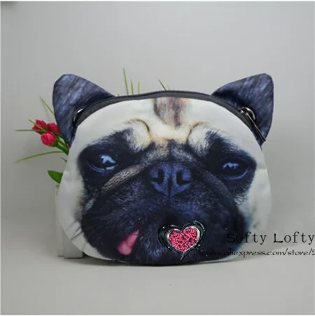 3D собачка кошка напечатаны женщин сумка, комплект собака сумка, ну вечеринку девушки сумка, подарок симпатичные смешные чехол малый пакет мешок животное так рюкзак сумка женская