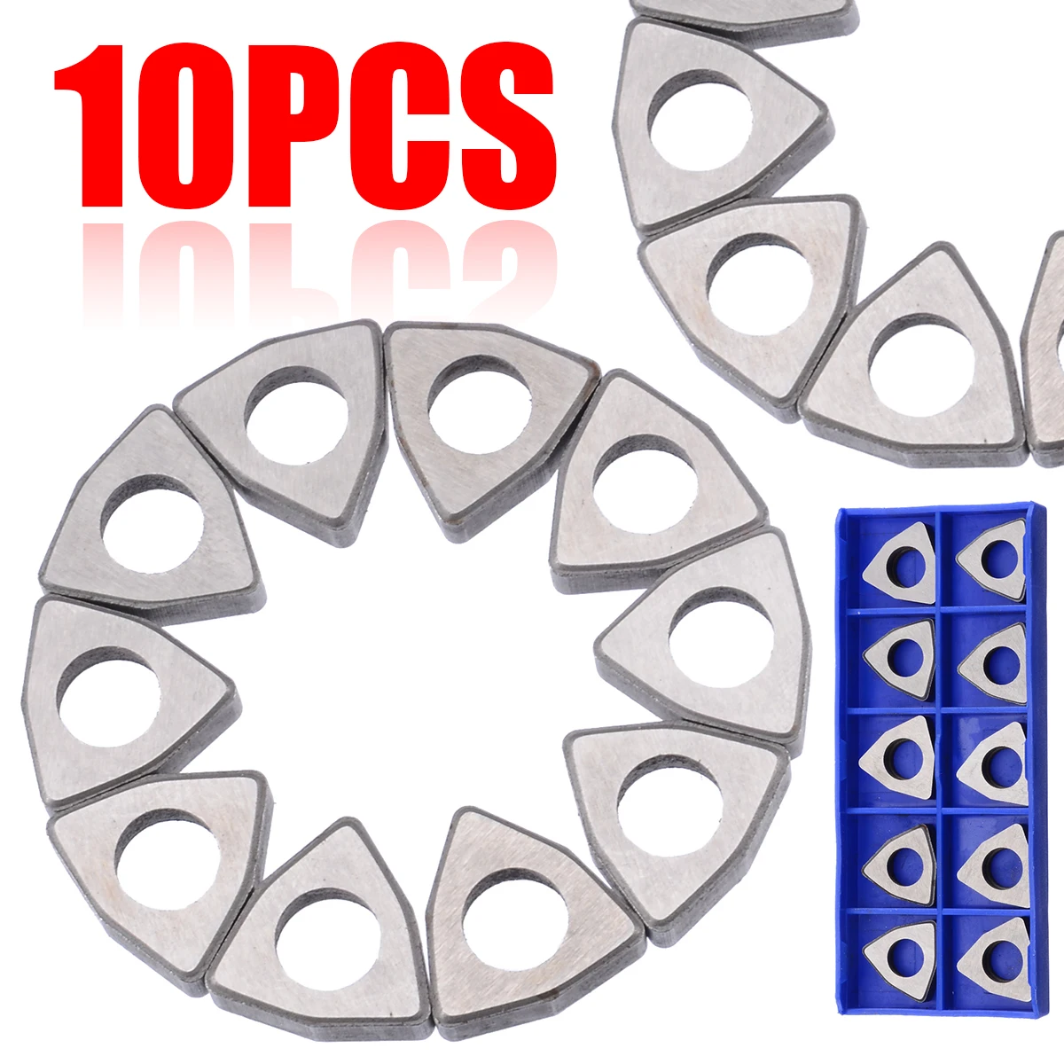 10pcs/Set MW0804 Carbide Inserts Shim Seats Tightening Screw Knife Pads for Boring Bar CNC Lathe Turning Tool Holder