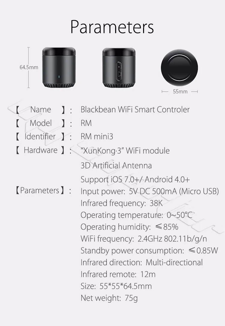 Broadlink RM Mini3, автоматизация умного дома, WiFi+ IR, универсальное интеллектуальное приложение беспроводной пульт дистанционного управления для iphone IOS android