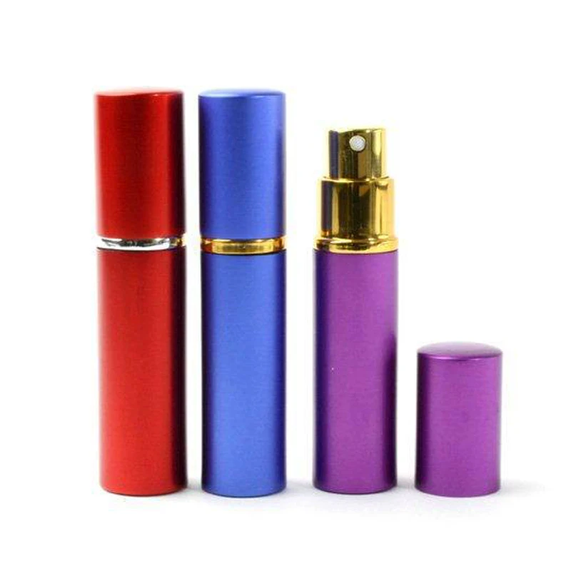10 زجاجة 5 ملليلتر pcsperfume الألومنيوم بأكسيد المدمجة زجاج زجاجات عطر الكولونيا المجزئ رذاذ العطر لون مختلطة