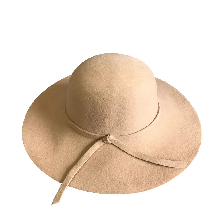 Мягкая женская винтажная фетровая шляпа котелок с широкими полями|sun hat|hat floppysun hat
