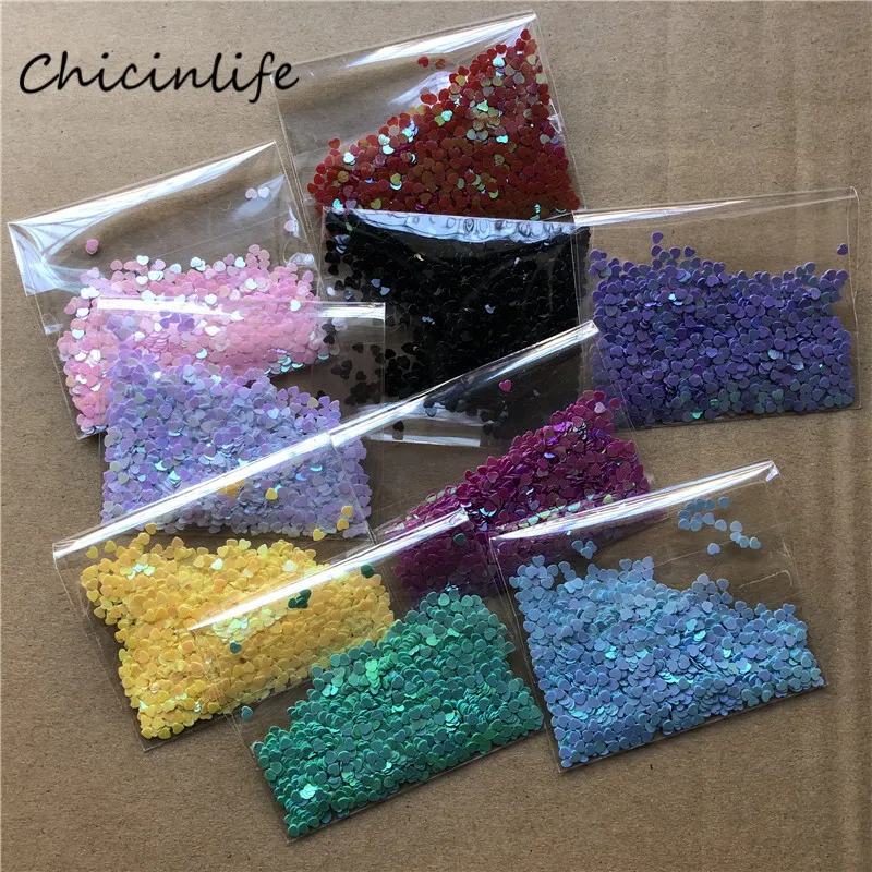 Chicinlife 1000pcs 3mm Heart Confetti Birthday Wedding Bridal Shower