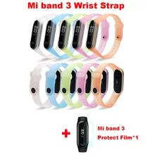 Прозрачный mi band 3 ремешок для xiaomi mi3 смарт-браслет в едином положении во время занятий легкой атлетикой для mi band 3 ремешок замена силиконовые аксессуары