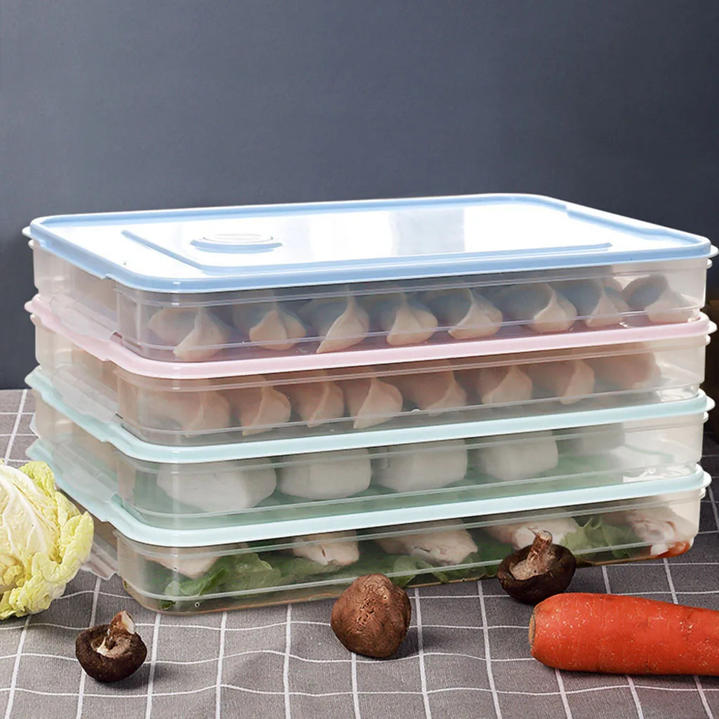 Холодильник коробка для хранения продуктов с крышкой Герметичная свежая еда хранение яиц пельменей рыба коробка для хранения Органайзер Чехол# T10
