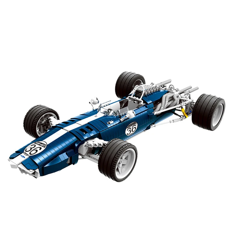 

Compatible legoinglys Technic Creative The Blue Racing Car Model Building Blocks Educational Funny Toys Kids For Boy Gift