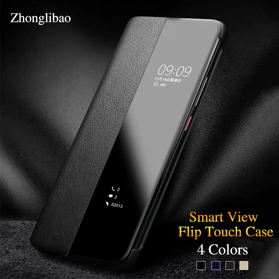 

Smart View Flip Touch Case for Huawei P30 P20 Mate 20 10 9 Pro Luxury Leather 360 Full Protective Cover Huwei P30pro Etui Coque