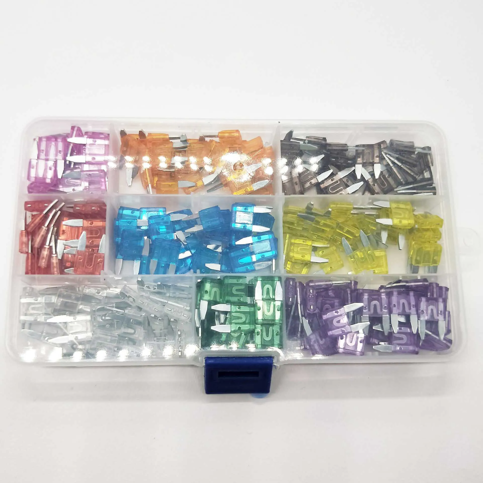 New mini 240pcs Auto Automotive Car Boat Truck Blade Fuse Box Assortment 3A 5A 7.5A 10A 15A 20A 25A 30A 35A