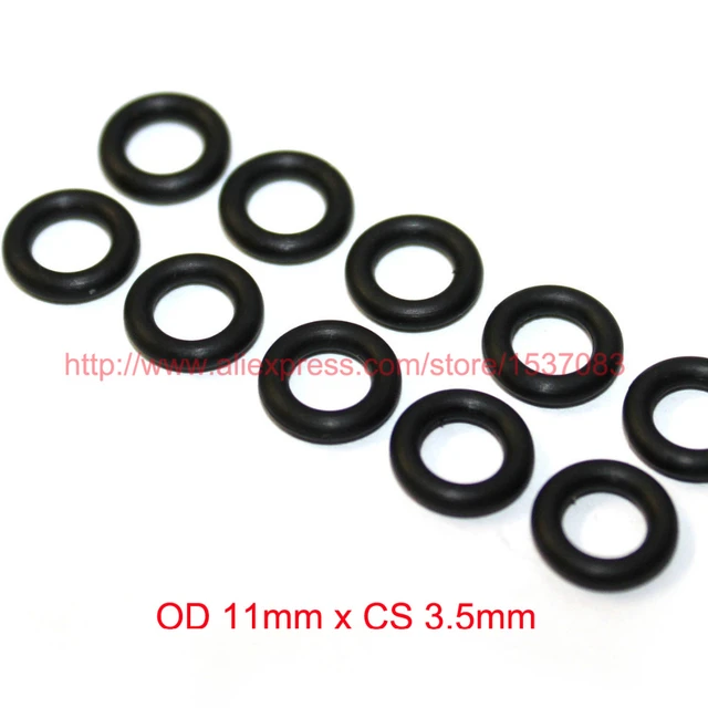 OD 11mm x CS 3.5mm black NBR nitrile ring o-ring oring rubber cord 70 shore A _ - Mobile