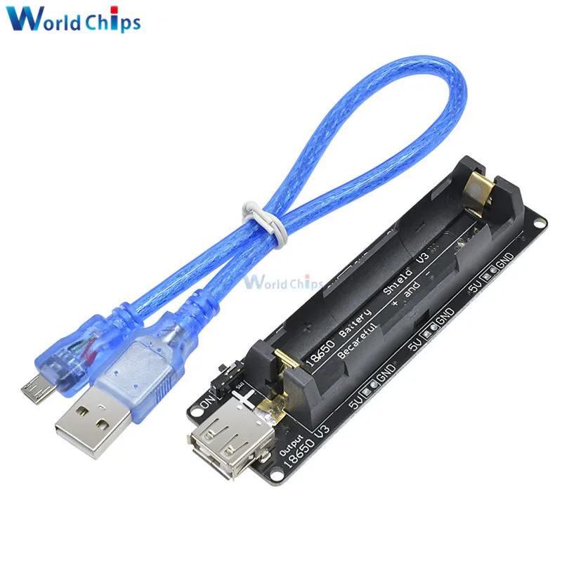 Raspberry Pi Wemos 18650 Battery Shield V3 ESP32 ESP-32 w//USB Cable For Arduino