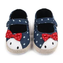 Beautiful Toddler Baby Girl Dress Shoes Shallow Cute Denim Butterfly-knot Infant Baby Girl First Walker Shoes 0-12 Months