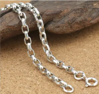 

KJJEAXCMY fine jewelry S925 sterling silver jewelry pendant with a chain of men and women's silver necklace 3mm wide sweater cha