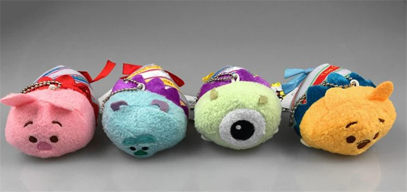 Diseño de Navidad dibujos animados limitado Tsum accesorios de teléfono limpiador de pantalla paño lindo muñecas colgante llavero Mini peluche juguetes de peluche