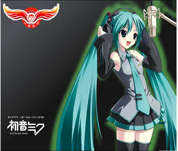Full Set of Vocaloid Cosplay Hatsune Miku Costume with Harajuku Style Outfits (Dress, Socks, Gauntlets, Tie, Belt) image 5