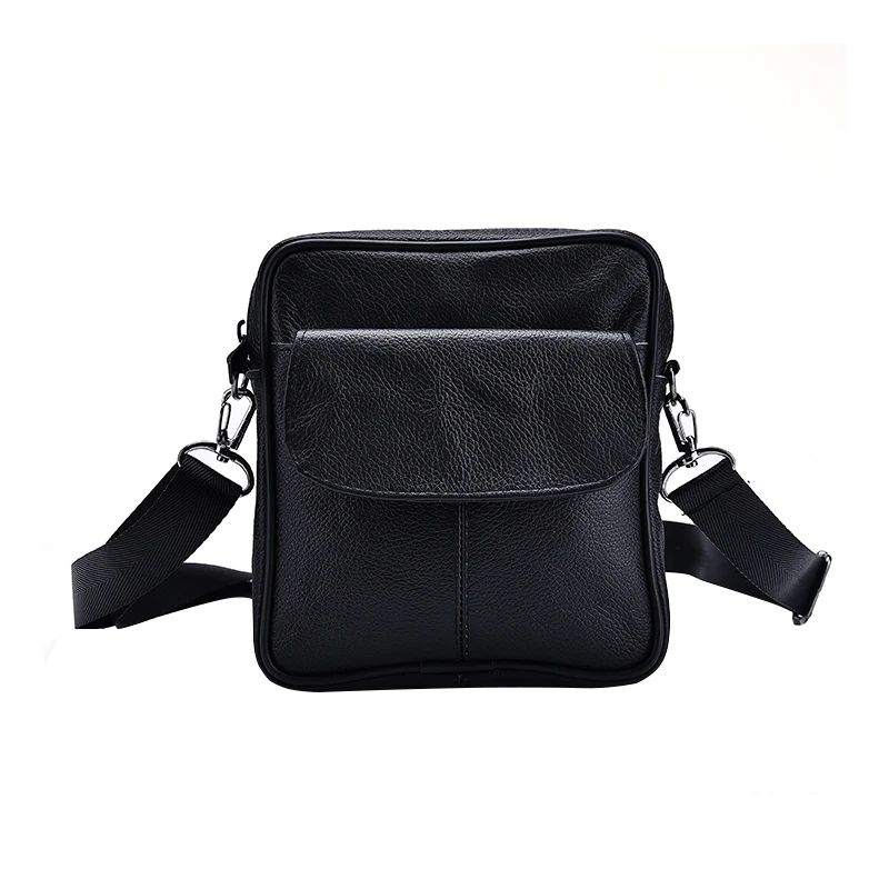 특별 남성 브랜드 어깨 가방 솔리드 블랙 크로스 바디 정품 가죽 플랩 가방 클러치 지갑 비즈니스 포트폴리오 여행 남성 가방
