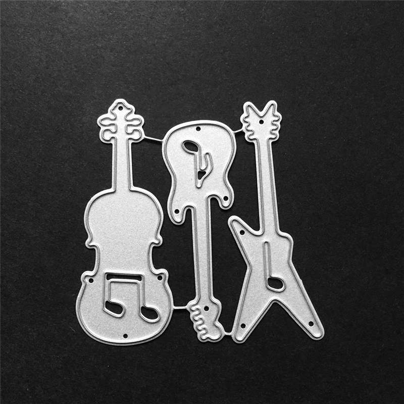 Guitar Metal Cutting Dies Stencils for Scrapbooking DIY Cards Making Decor.