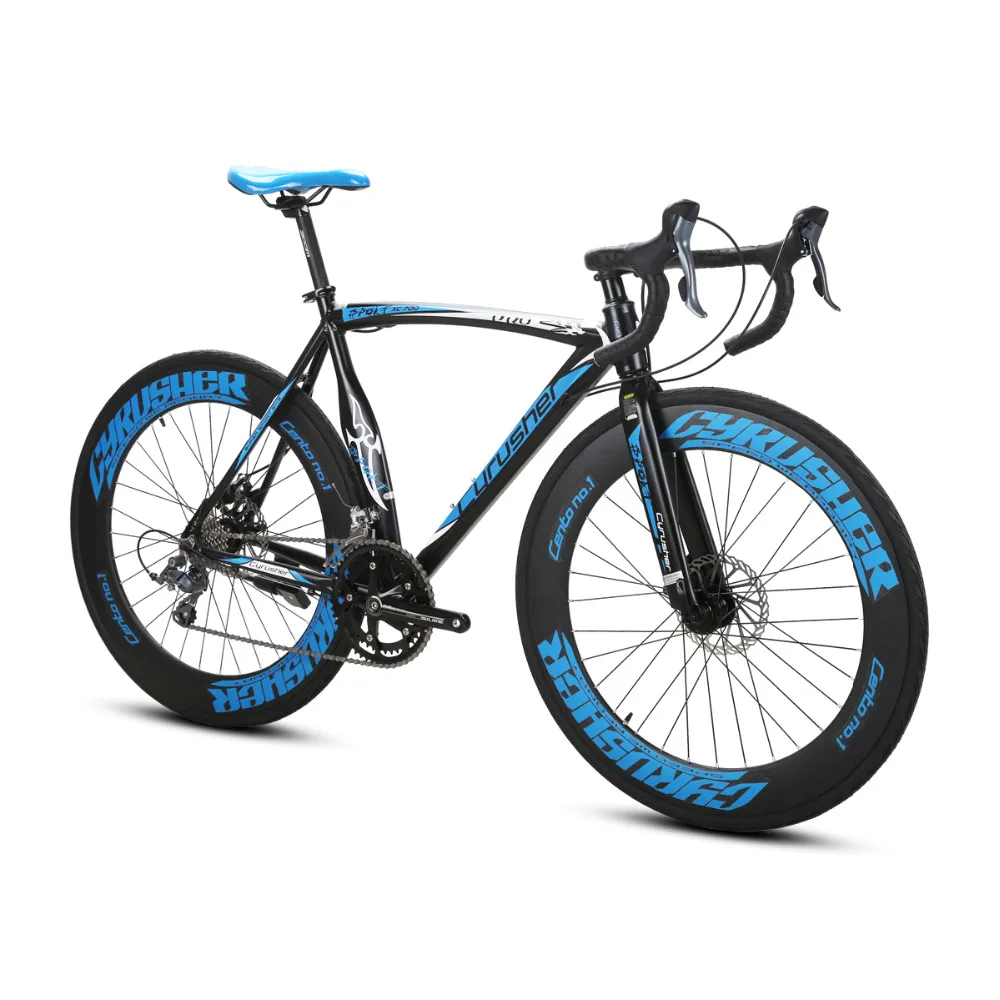 Cyrusher XC700 Road Bicycle 16 Speeds 700C 54/56CM Light Aluminum Frame Road Bike Mechanical Disc Brakes Racing bike Cyrusher XC700 Road Bicycle 16 Speeds 700C 54/56CM Light Aluminum Frame Road Bike Mechanical Disc Brakes Racing bike