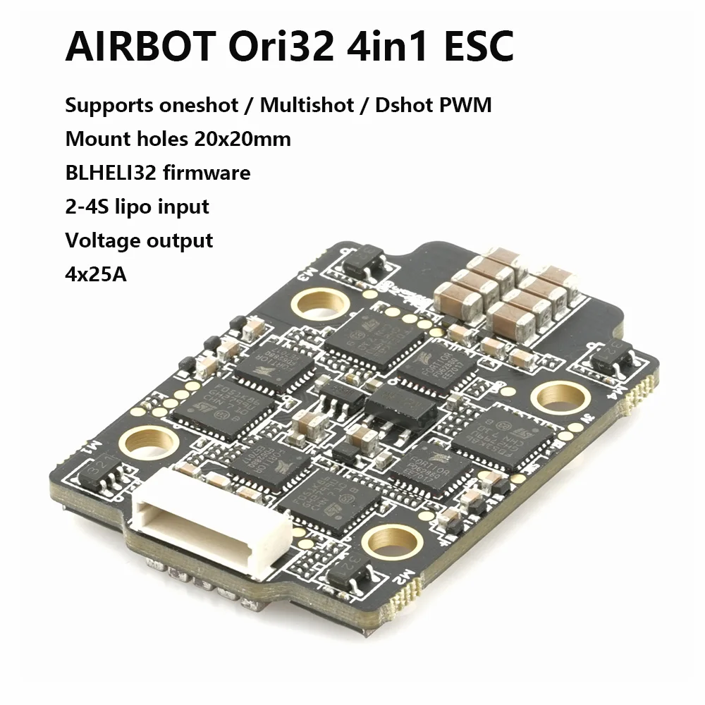 

AIRBOT Brushed Ori32 4in1 ESC 4x25A 2020 Supports DSHOT 1200 Blhelis 25a Built Current Sensor Brushed ESC 30a For Fpv Quadcopter