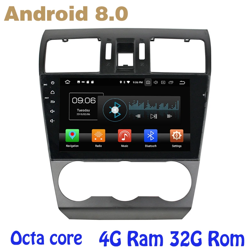 Perfect Android 8.0 Octa core PX5 car radio gps for Subaru forester XV with 4G RAM 32G ROM wifi 4g usb auto Multimedia 0