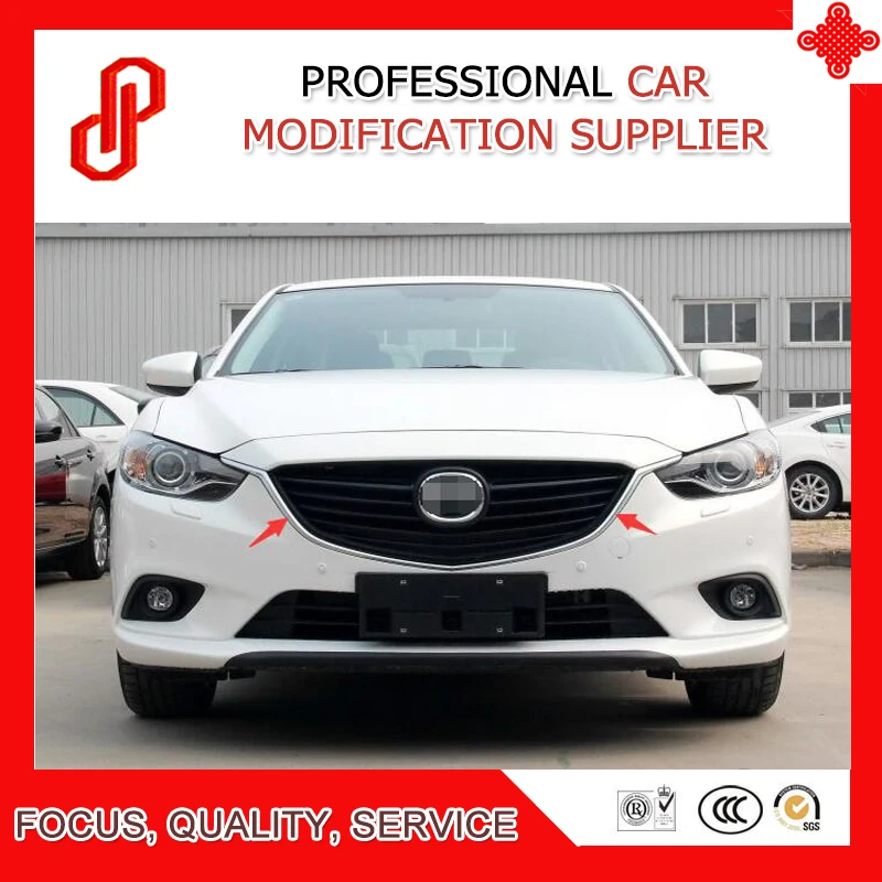 Car Chrome Front Grill Grille Cover Trim Fit For 2014 2015 Mazda 6 ATENZA M6