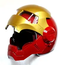 Masei ktm bike scooter moto Red golden Classic iron man helmet motorcycle helmet half helmet open face helmet casque motocross
