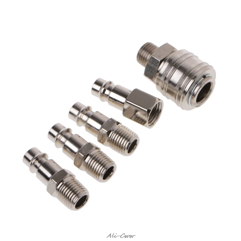 6× Euro Compressor Air Line Coupler Connector Fitting 1//4/'/' BSP Connect//Release