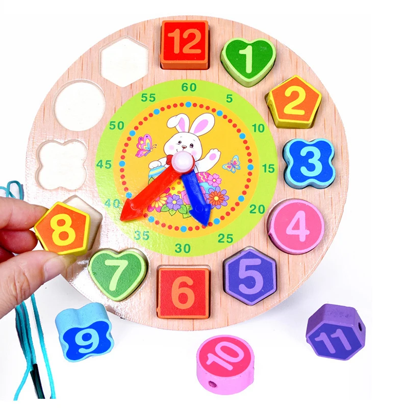 Buy Children Educational Toys Wooden Assembling clock