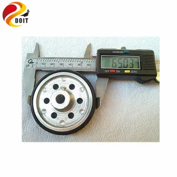 

DOIT 2pcs/lot Aluminum Alloy Wheel 65mm Width 18mm Robot Hub Big Bruck Metal Tyre RC Car Chassis Rim Tractor Tracing IR DIY Kit