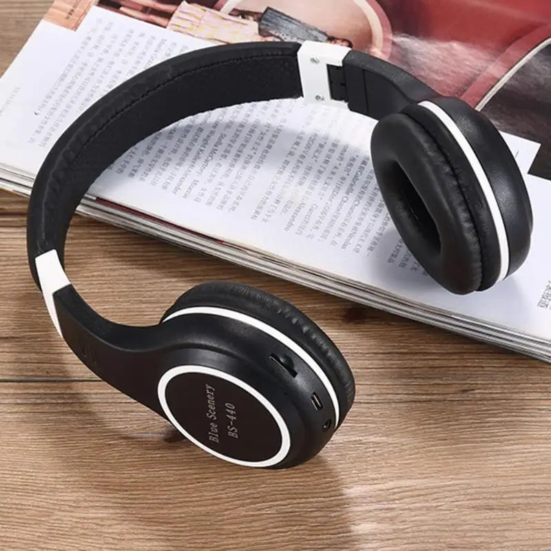 ALLOYSEED BS-440 Bluetooth наушники Складная гарнитура с микрофоном TF слот для карт FM радио истинные беспроводные наушники oortjes bluetooth