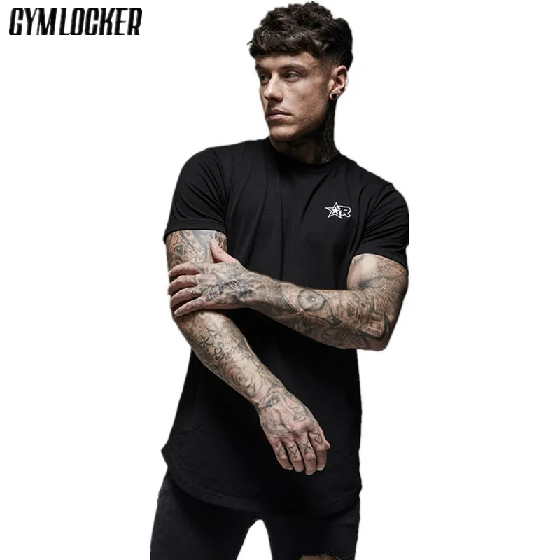 

men summer Short sleeves t shirt cotton gyms Fitness workout clothing fashion Breathable undershirt sportswear t shirt mens tops